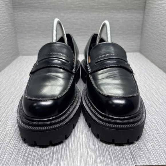 Chunky‎ Platform Loafers Black Preppy School Girl Style Women's Size 9 / 40 EU - Picture 2 of 12
